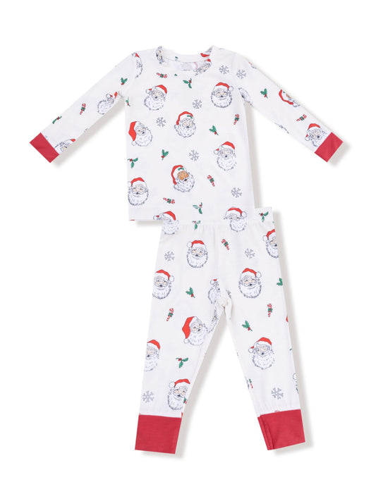 White + Red Vintage Santas Loungewear Set
