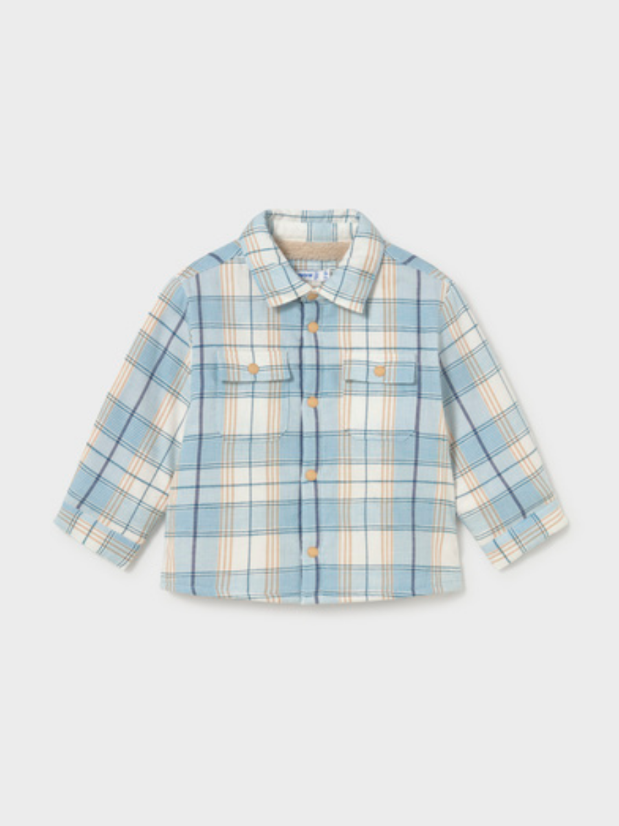 Blue Sherpa Lined Shirt