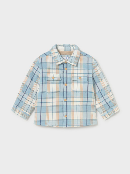Blue Sherpa Lined Shirt