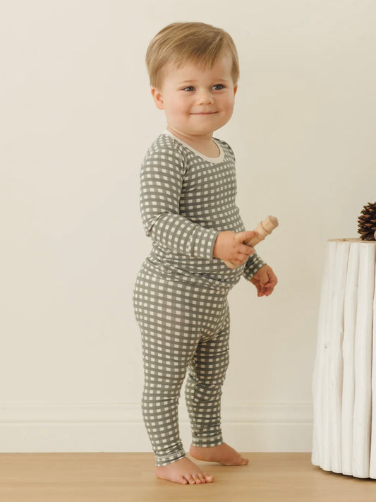 Forest Check Bamboo Pajama Set