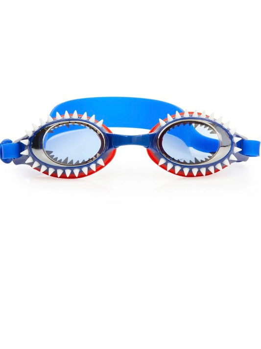 Fish-n-Chips Spike & Shark Teeth Goggles - Tiger Shark Navy