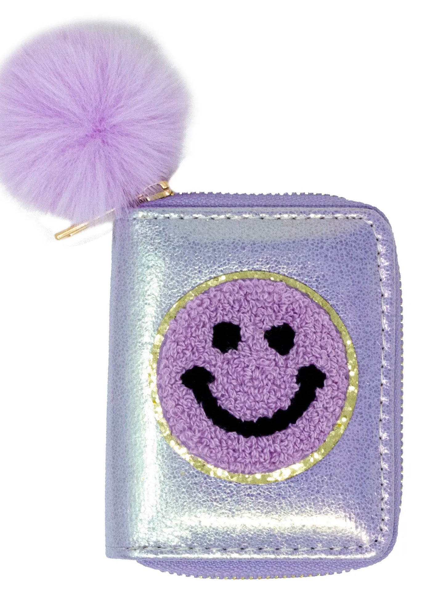 Shiny Smiley Wallet - Purple