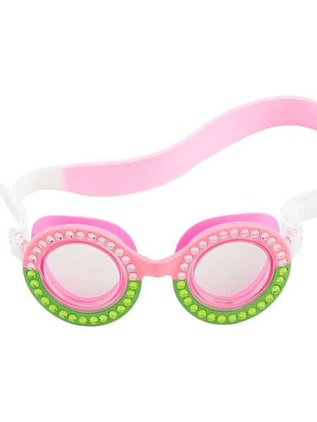 Pink & Green Swim Goggles