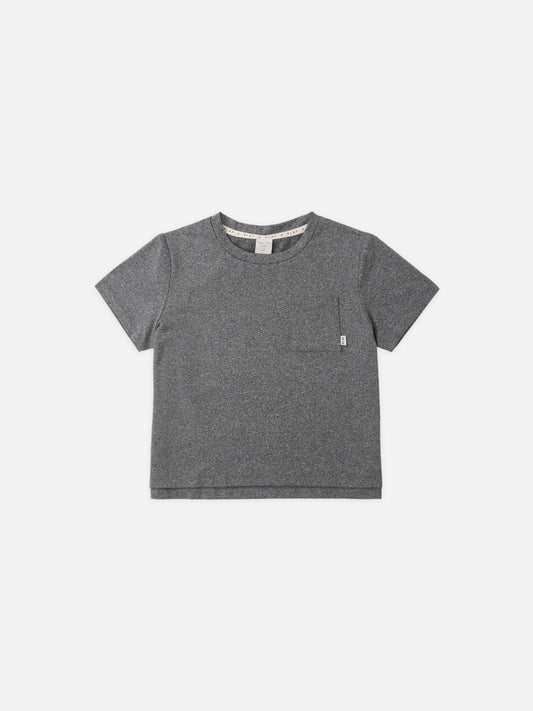 Heathered Black Cove Essential Tee