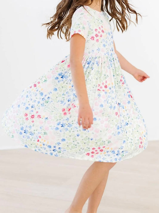 Sunshine Meadows Short Sleeve Pocket Twirl Dress
