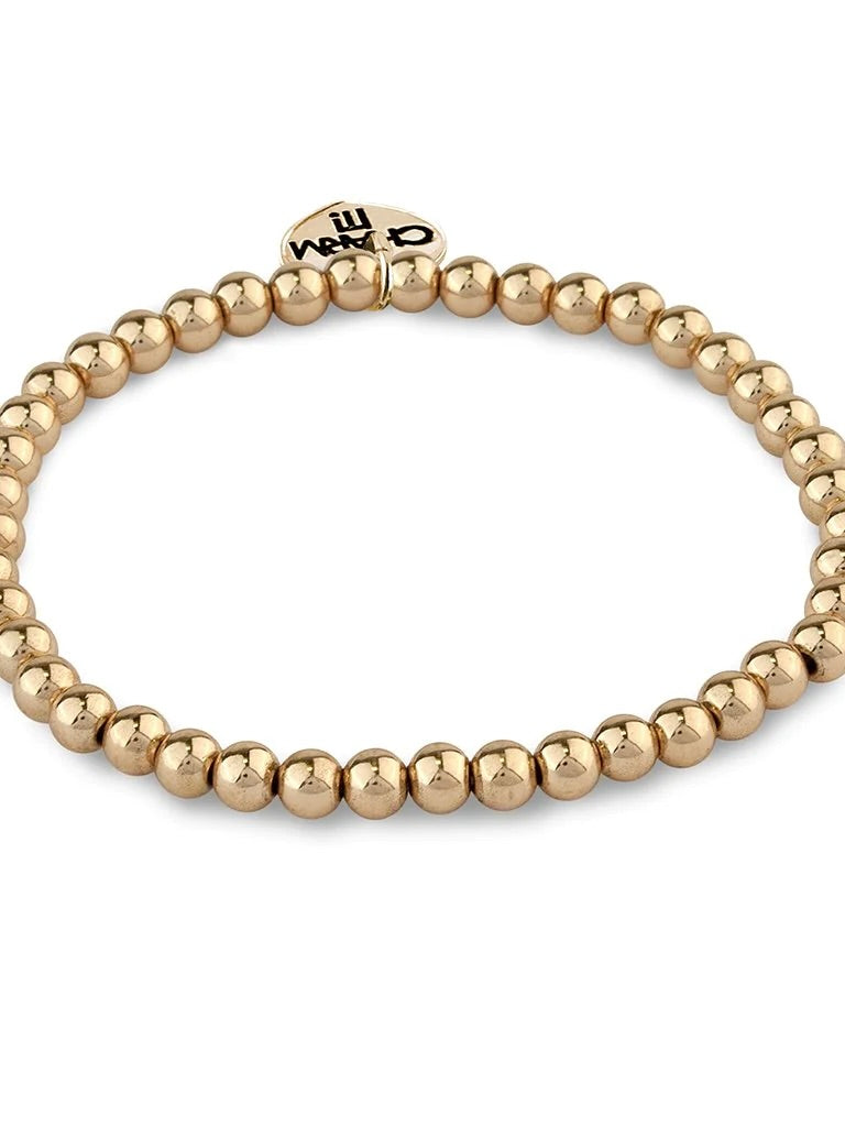 Charm It! Gold Bead Stretch Bracelet