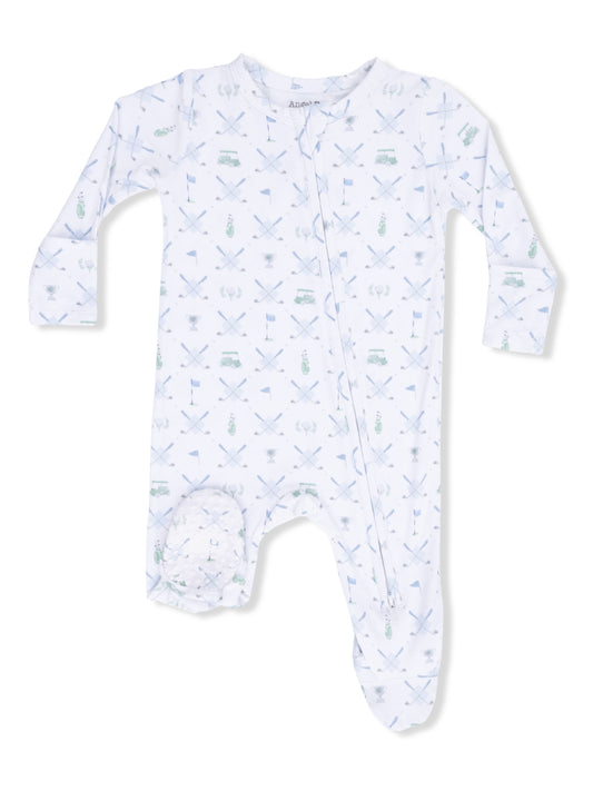 Blue Golf Trellis Footie