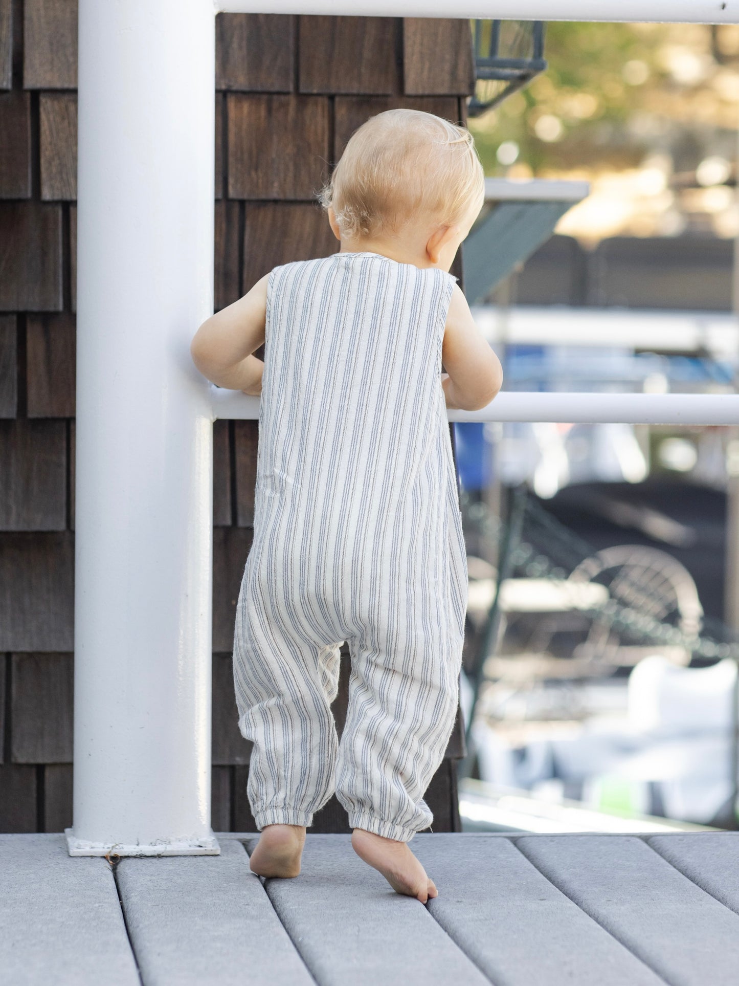 Nautical Stripe Woven Jumpsuit