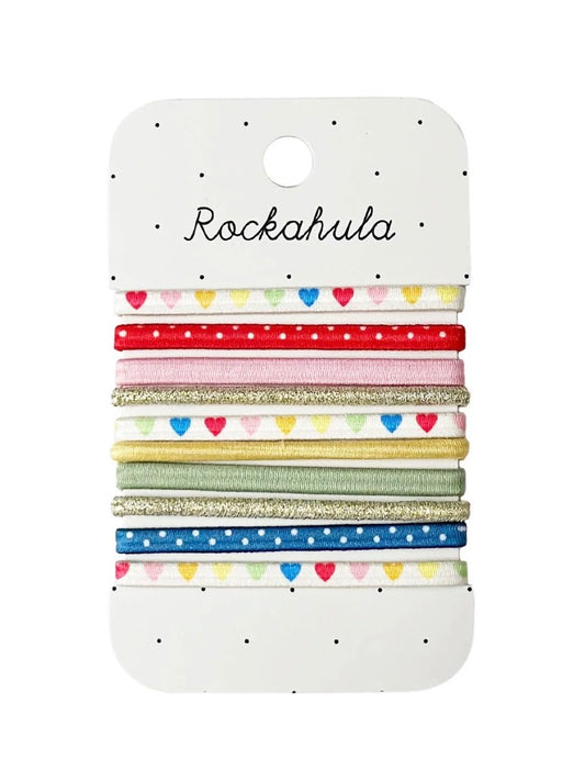 Rainbow Hearts Elastic Pony Pack