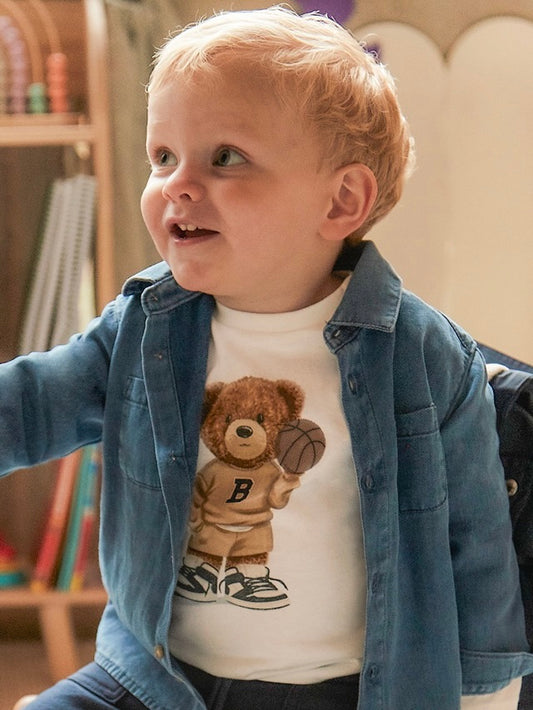 Basketball Bear Long Sleeve Top