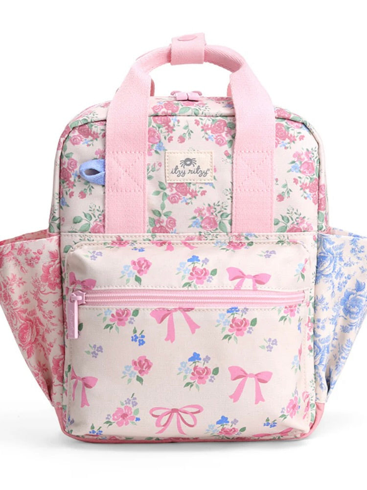 Itzy Bitzy Backpack - Ribbons + Roses