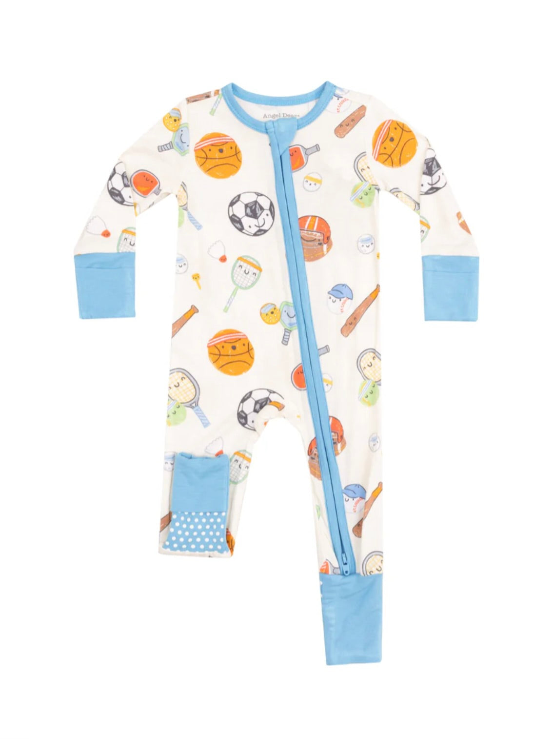 Sports Ball Friends Zipper Romper