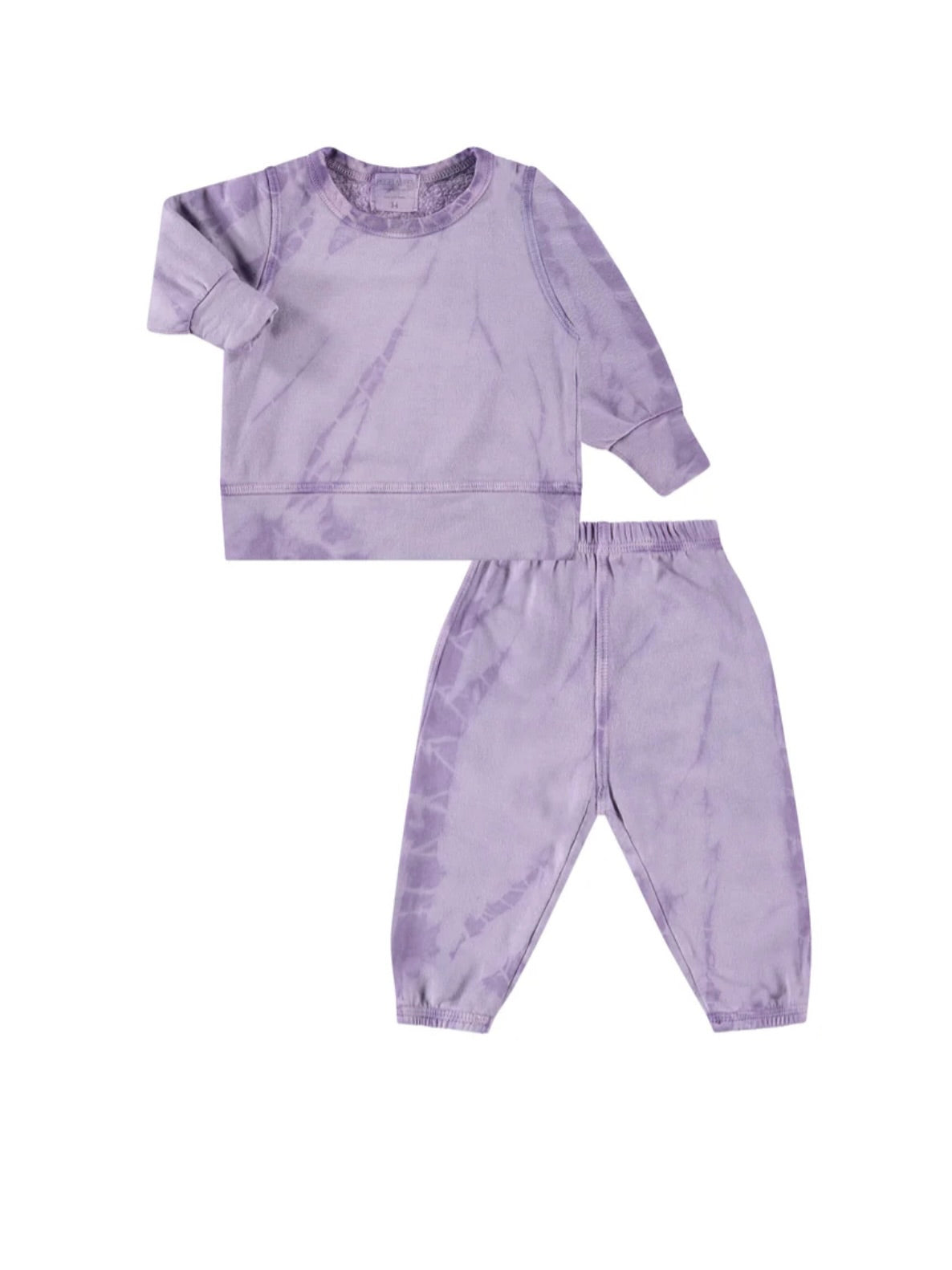 Lavender Fleece Tie Dye Loungewear Set