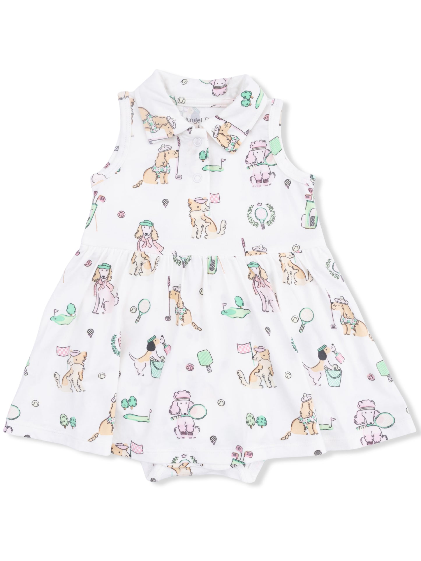 Pink Country Club Dogs Polo Tennis Dress