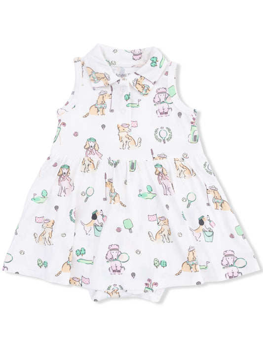 Pink Country Club Dogs Polo Tennis Dress