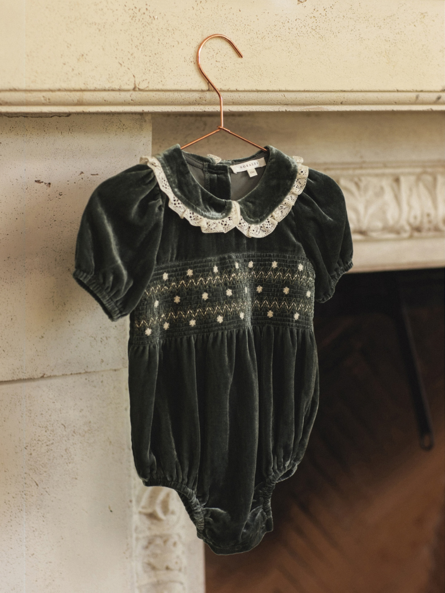 Green Elizabeth Romper