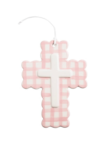 Scallop Ceramic Cross