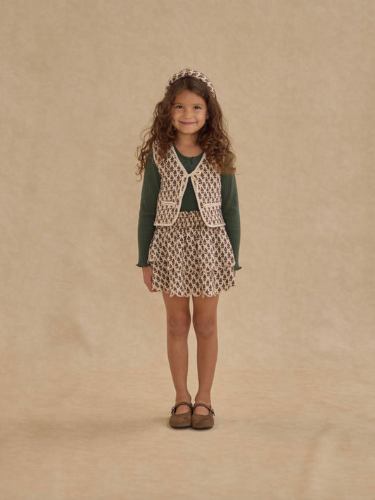 Harvest Floral Rose Mini Skirt