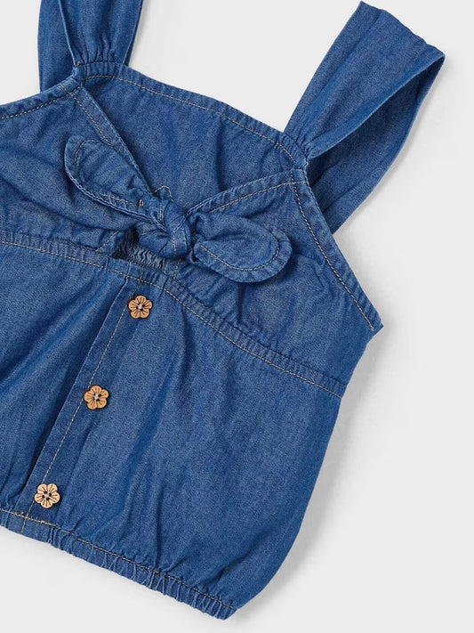 Denim Bow Top