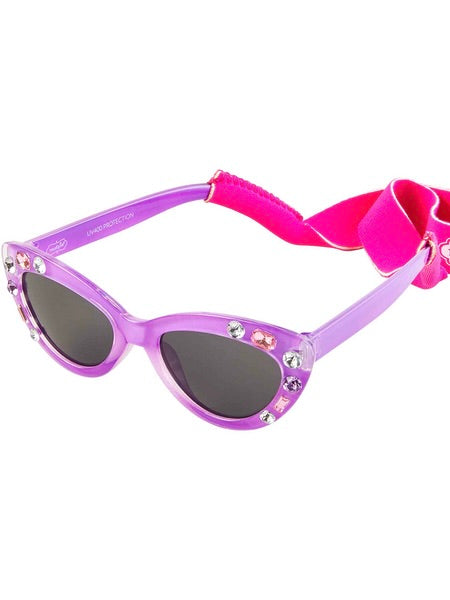 Purple Cat Eye Sunglass + Strap
