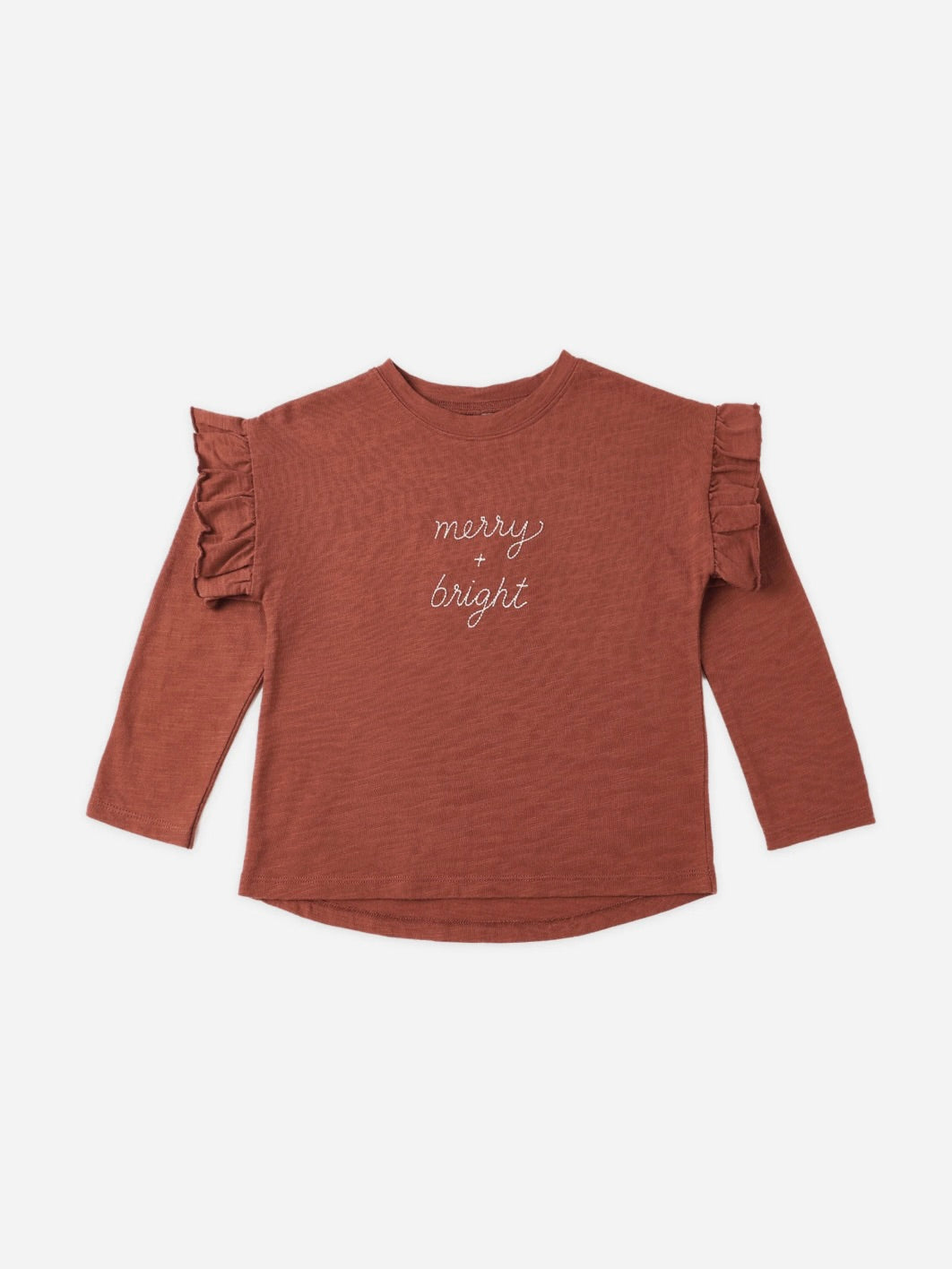 Ruby Merry + Bright Ruffle Long Sleeve Tee