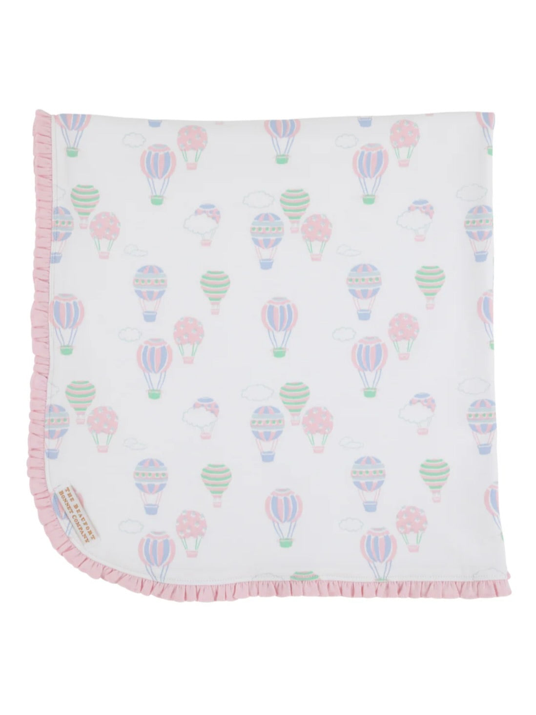 Up Up And Away Pink Baby Buggy Blanket