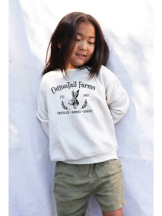 Cottontail Farms Toddler Crewneck - Heather Dust