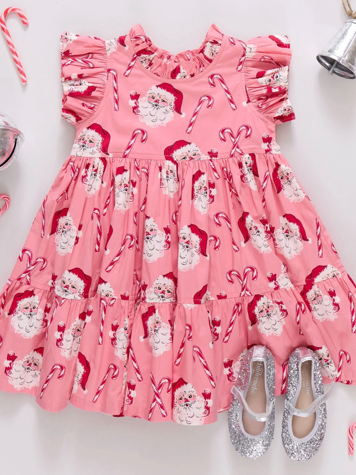 Pink Candy Cane Santa Jennifer Dress