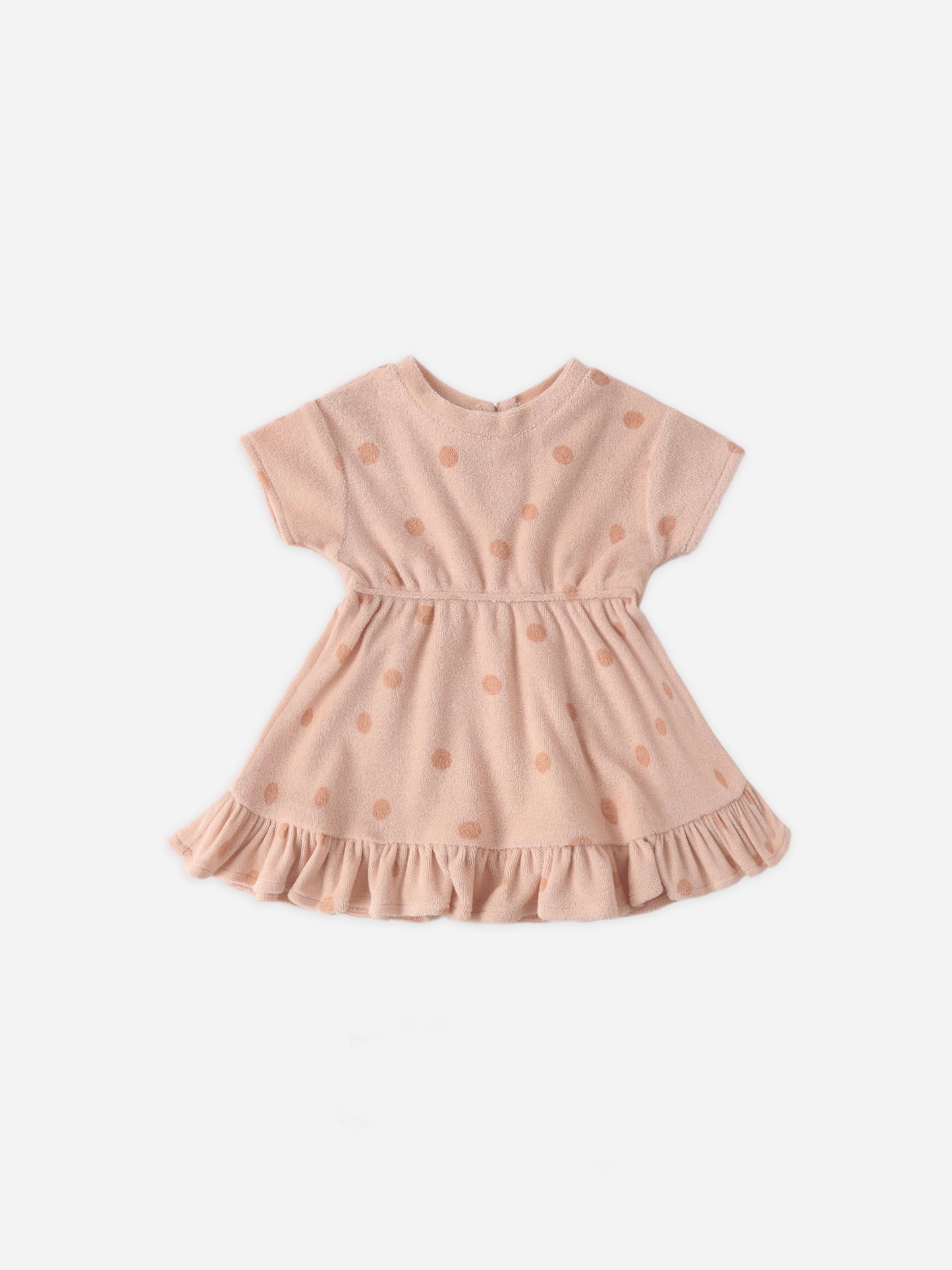 Melon Polka Dot Terry Dress