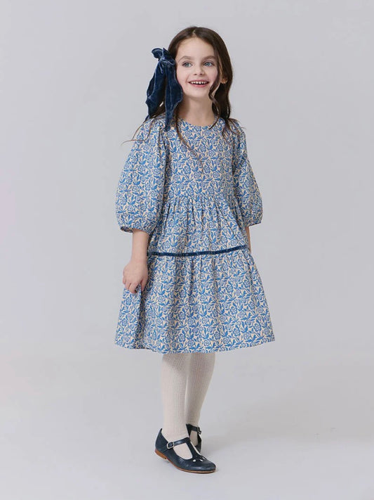 Maribelle Dress - Blue Climbing Floral