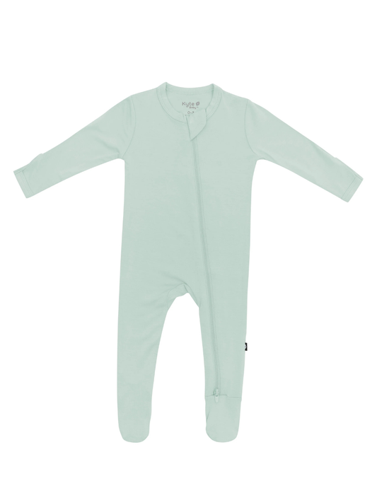Kyte Baby Zippered Bamboo Footie- Sage