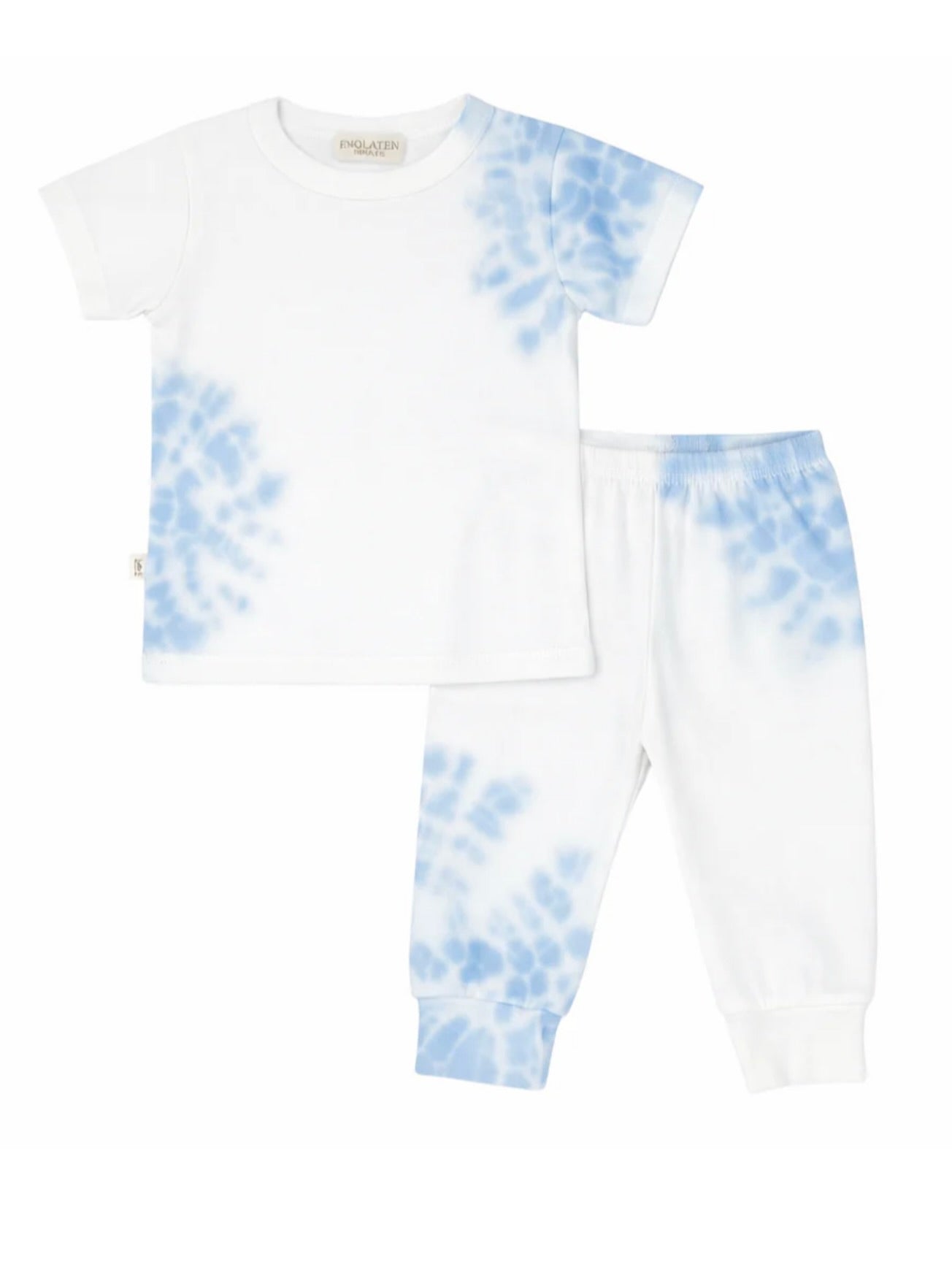 Tie Dye Ribbed Tee and Legging Sets- Blue