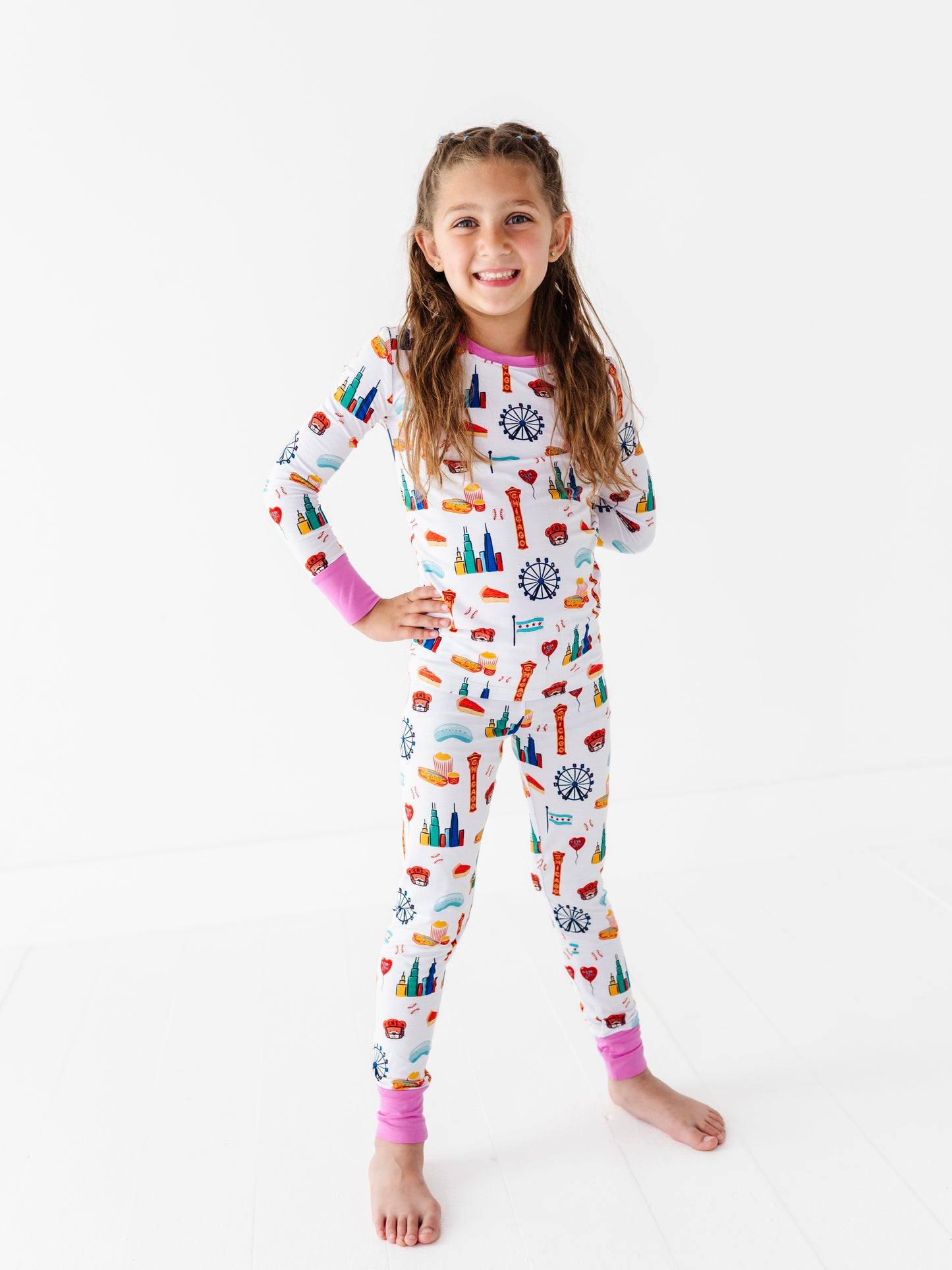 Chicago Pajama Set - Pink