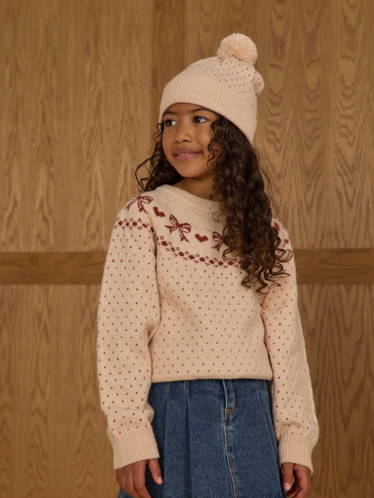 Petal Bows Fair Isle Sweater