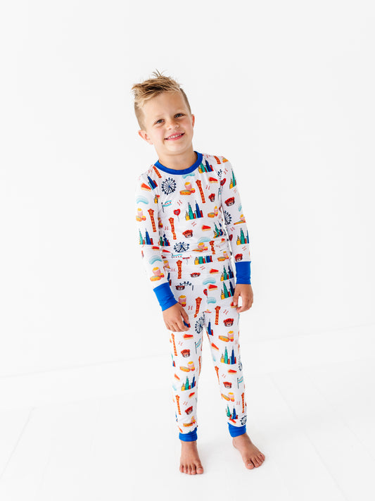 Chicago Pajama Set - Blue