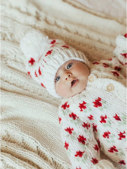 Bitty Blooms Holiday Beanie