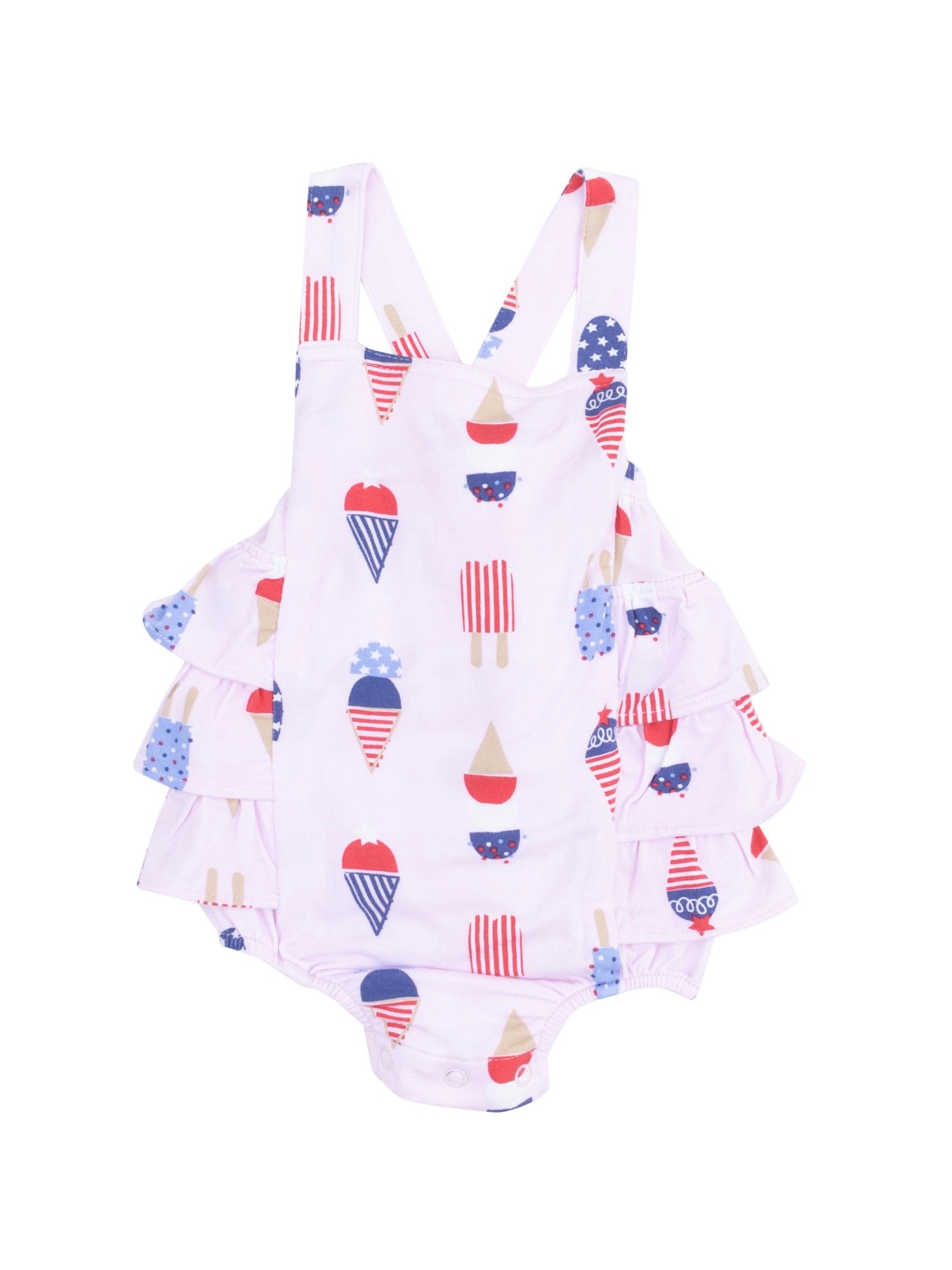 Pink American Ice Cream Ruffle Sunsuit