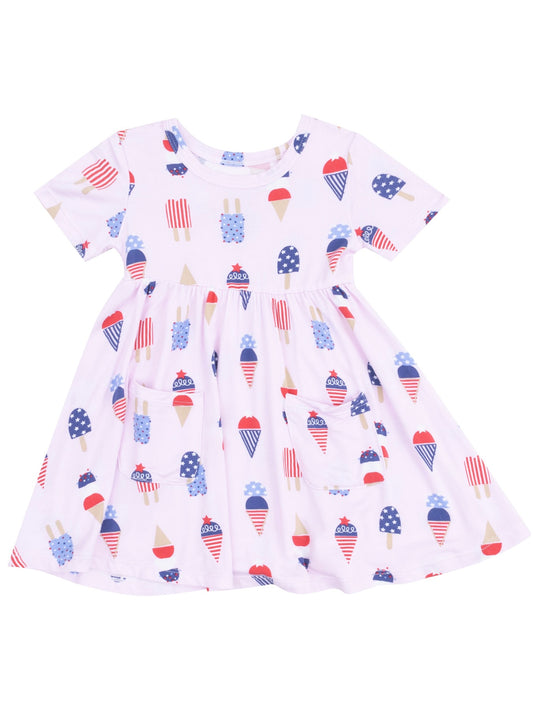 Pink American Ice Cream Twirly Dress