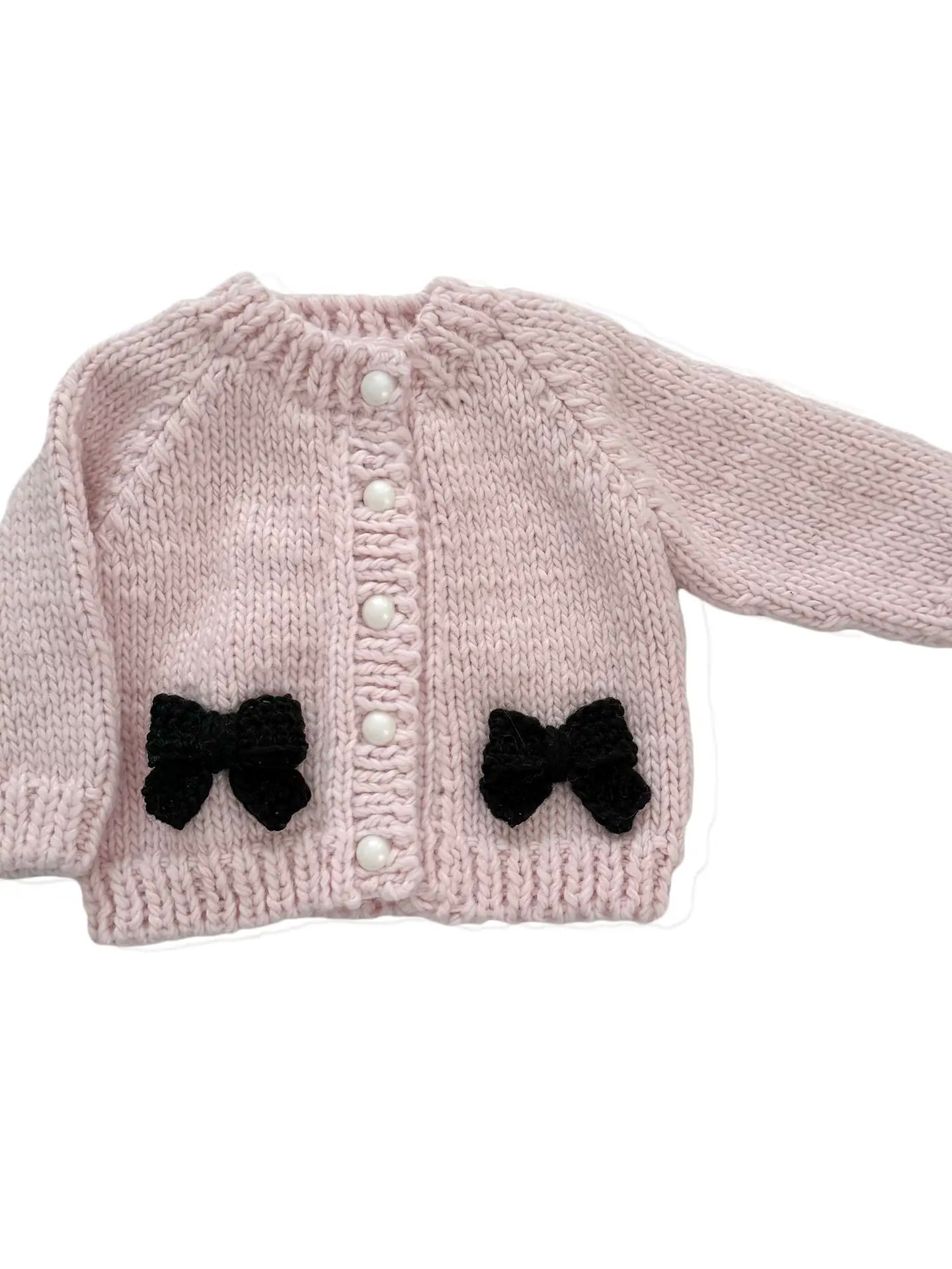 Pink/Black Bow Cardigan