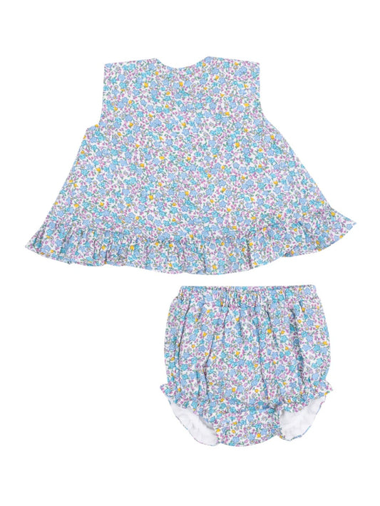 Flowers and Berries Ruffle Back Top & Bloomer
