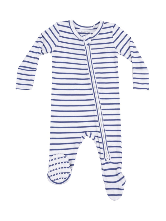 Vintage Blue Stripe Footie