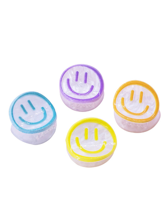 4-Pack Small Claw Clips - Smiley