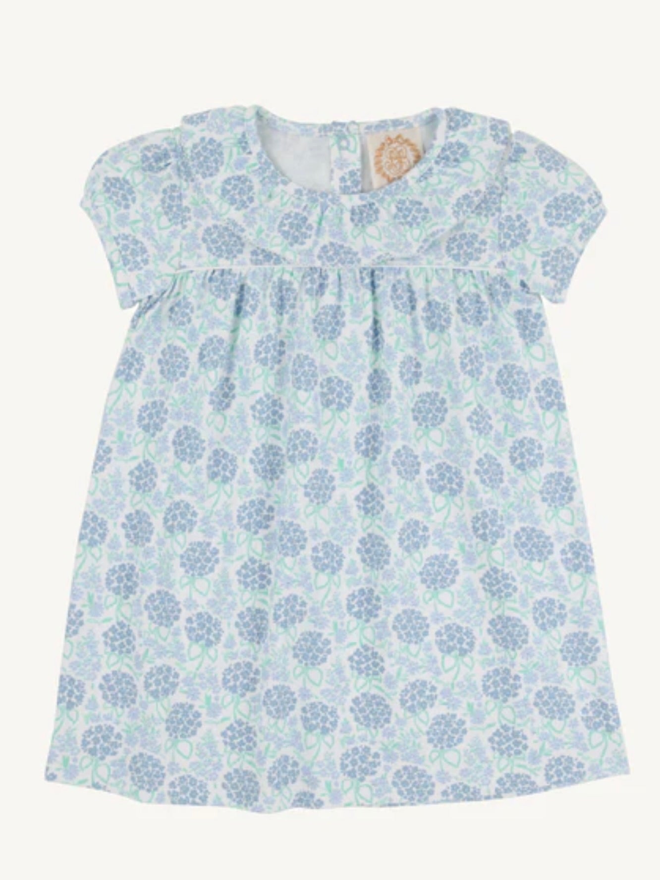 Handful of Hydrangeas Short Sleeve Ramona Ruffle Dress