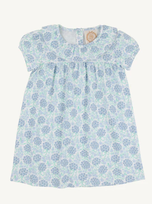 Handful of Hydrangeas Short Sleeve Ramona Ruffle Dress