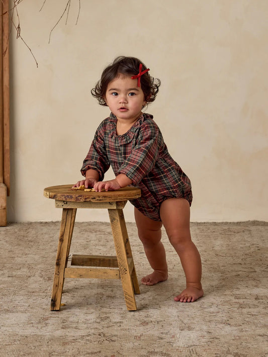 Adeline Romper - Winter Tartan