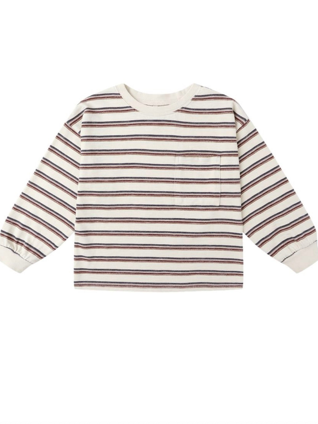 Natural Vintage Stripe Relaxed Long Sleeve Tee