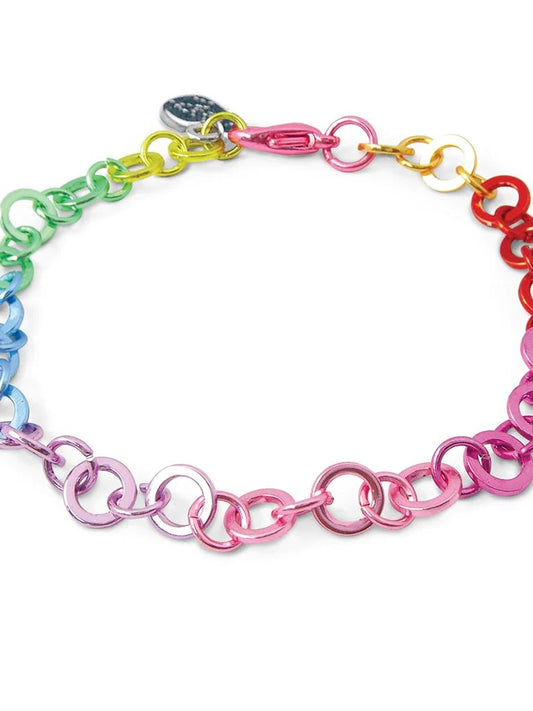 Charm It! Rainbow Chain Bracelet