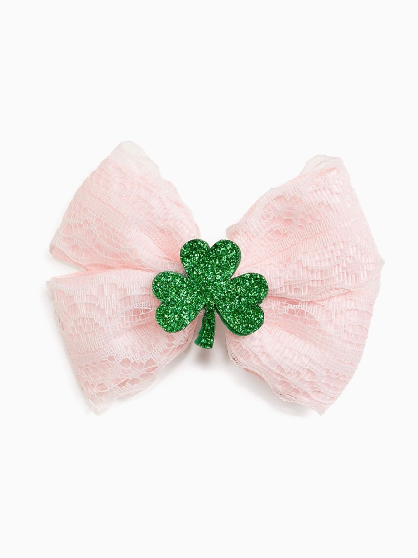 Shamrock Lace Bow Clip