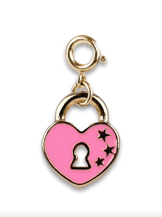 Charm It! Gold Heart Lock Charm