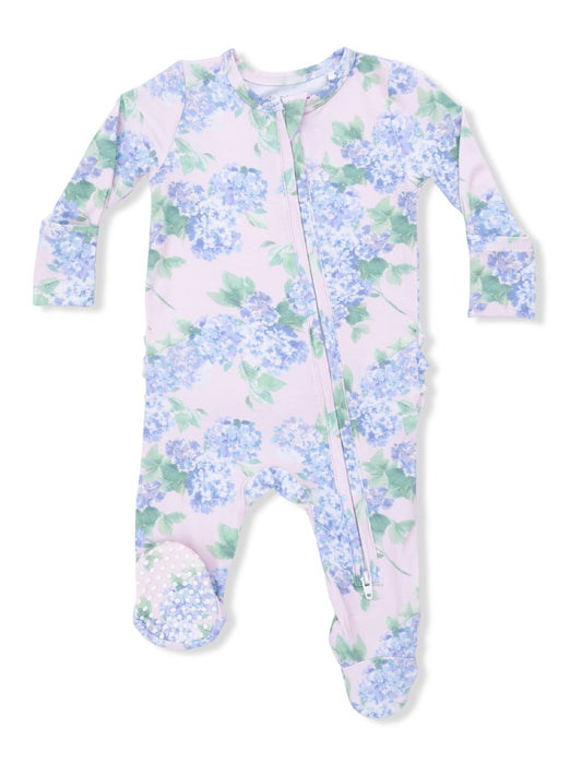 Pink + Blue Hydrangeas Footie